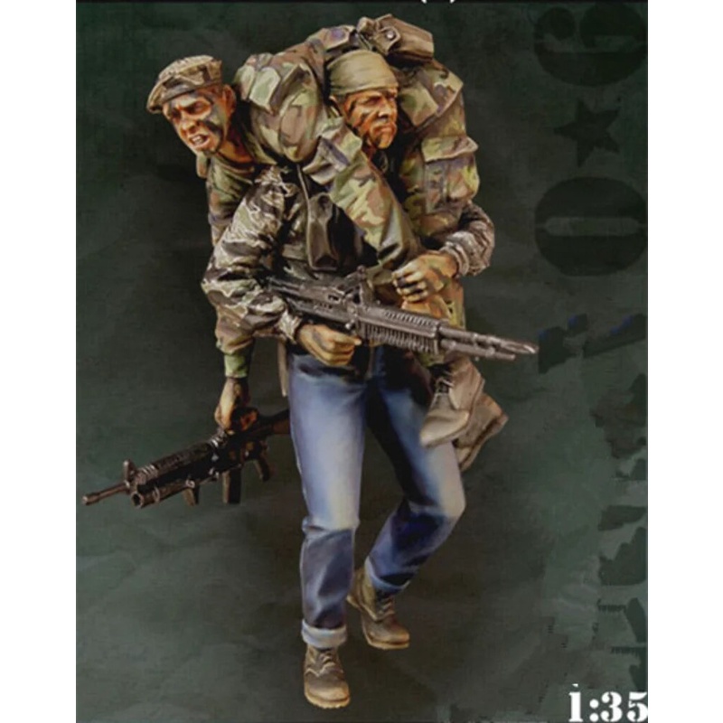 1:35 Resin Soldier Figure Assembly Model Kit Vietnam War US Army ...