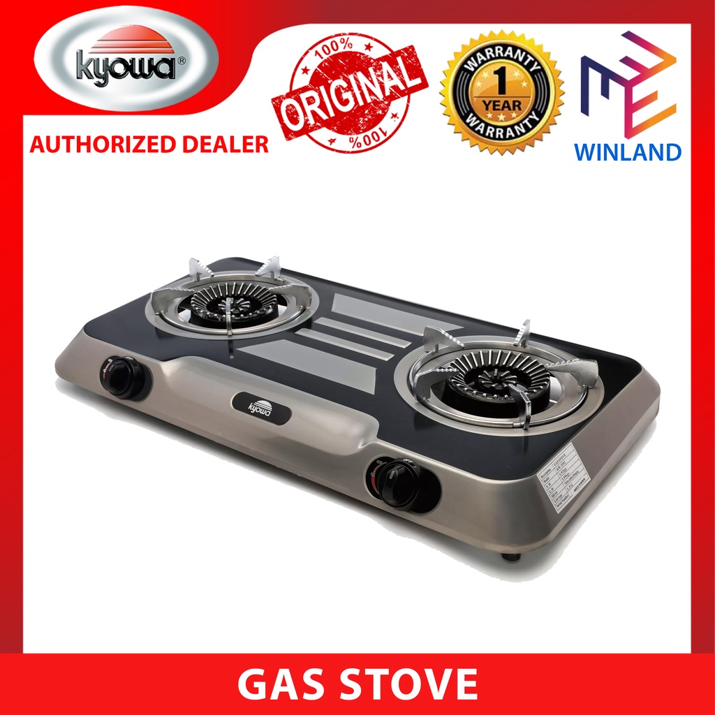 KYOWA by Winland Double Burner Stainless Steel Gas Stove with Cast Iron