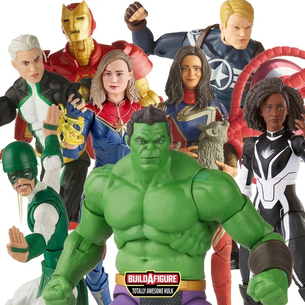 Marvel Legends Awesome Hulk BAF Wave The Marvels Captain Ms Marvel ...