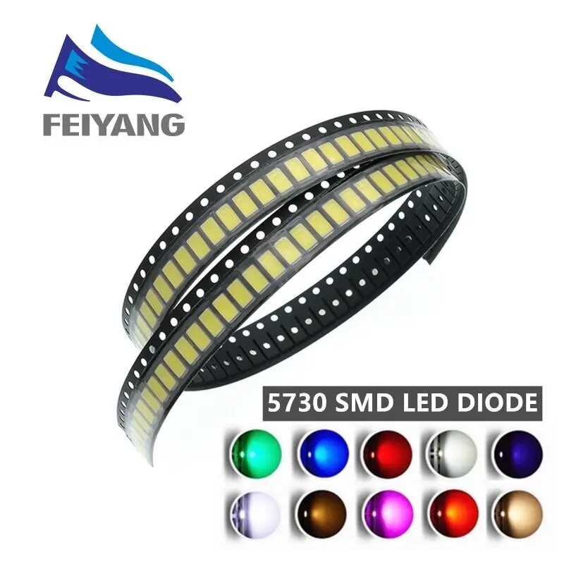 100pcs/lot SMD LED Diodes 5730 5630 Diode 5730 SMD LED Diodo Kit Green ...