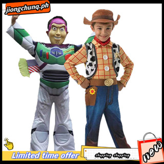 Toy Story Cowboy Woody Cosplay Costume Kids Boys Halloween Carnival  Roleplay Party Fancy Dress Up Jumpsuit Bodysuit Mask Hat Set Birthday Gift