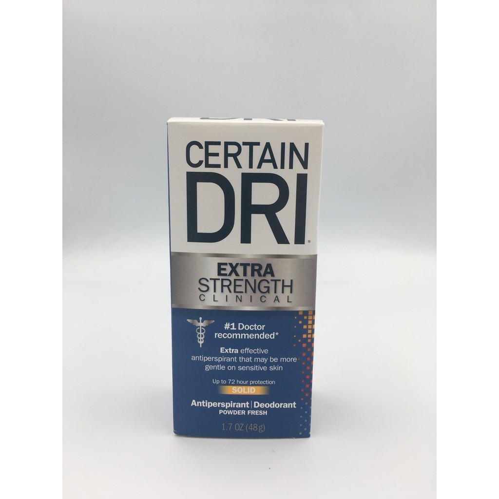 2024 DRI Extra Antiperspirant CERTAIN Deodorant Clinical Strength SOLID