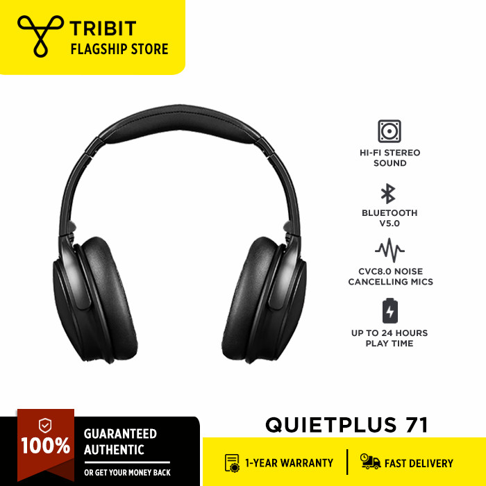 Tribit active noise cancelling wireless headphone hotsell
