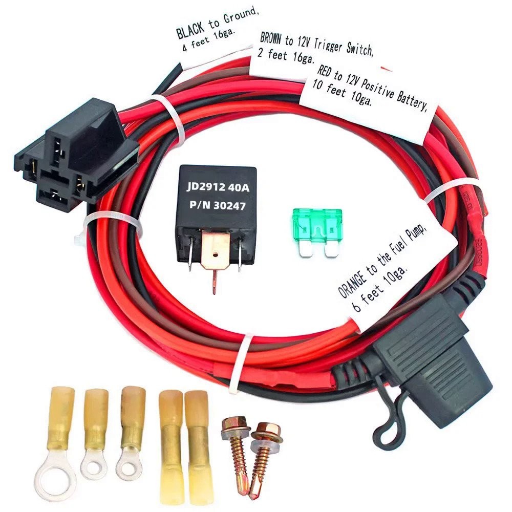 P/N 30247 Electric Fuel Pump Relay Kit Fuel Pump Wiring Harness Kit