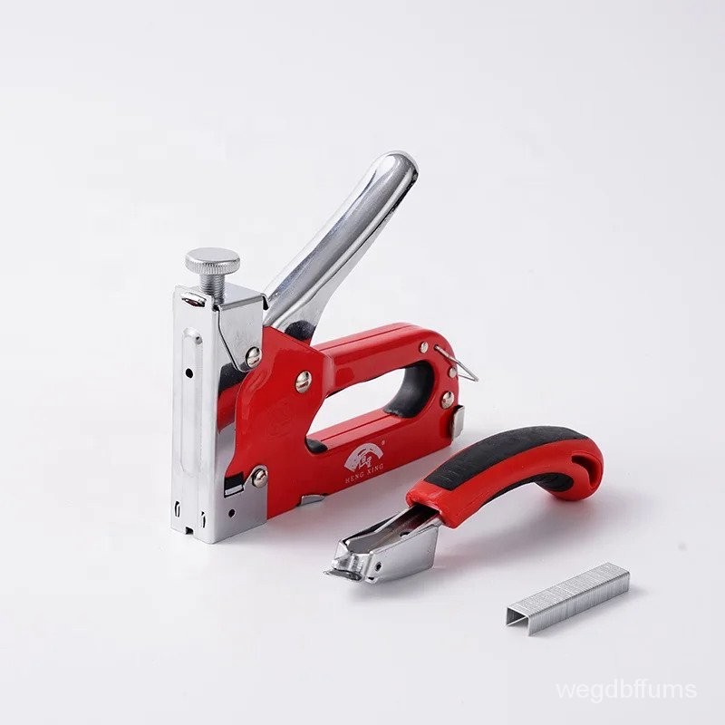 3 In 1 Staple Gun Heavy Duty Manual Brad Nailer Power Adjustment