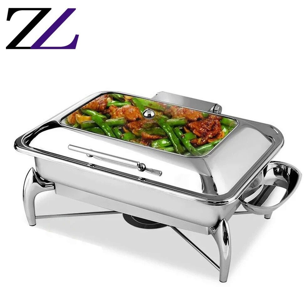 Restaurant hotel buffet service equipment food serving set chafing dish liquid burner 9 litre