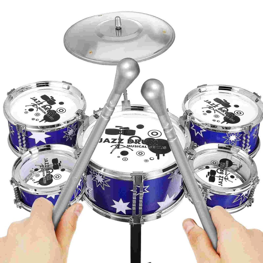 Kids Drum Set Kids Jazz Drum Kit Toddler Toys Drums Stool Pedal
