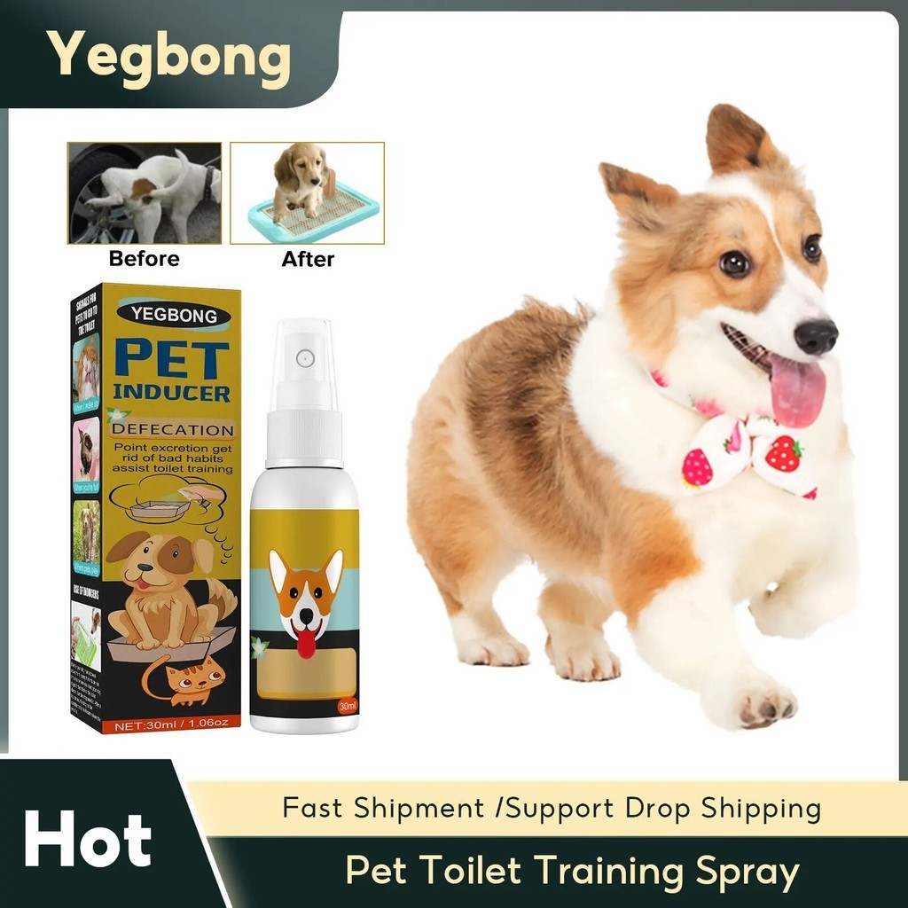 ⓛPet Toilet Training Spray Puppy Positioning Defecation Cats Potty ...