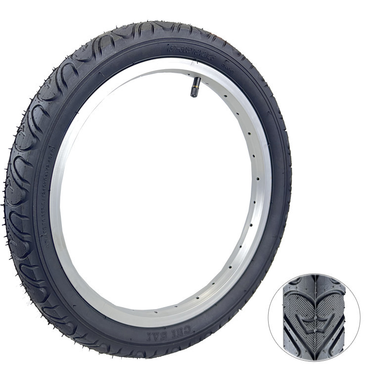 bicycle tyre with rim