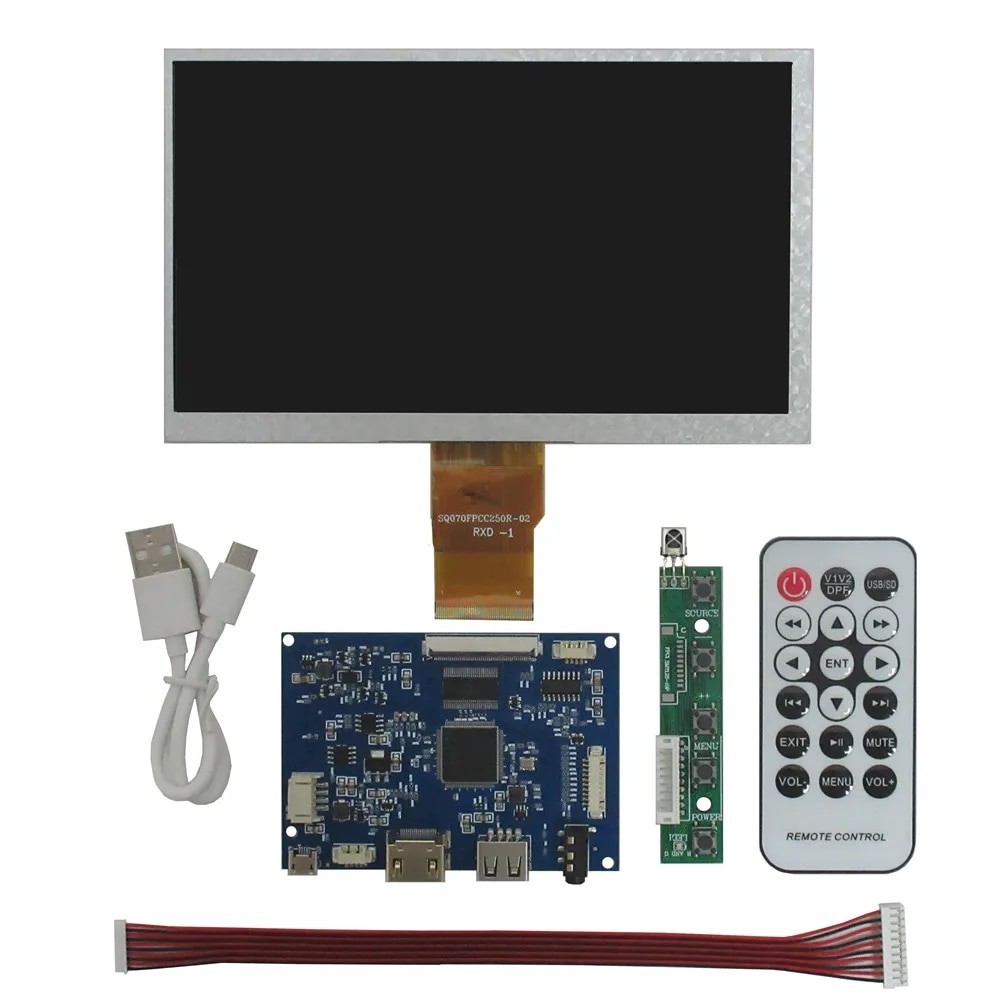 7 Inch 1024*600 LCD Screen Display Monitor Driver Control Board U Disk ...