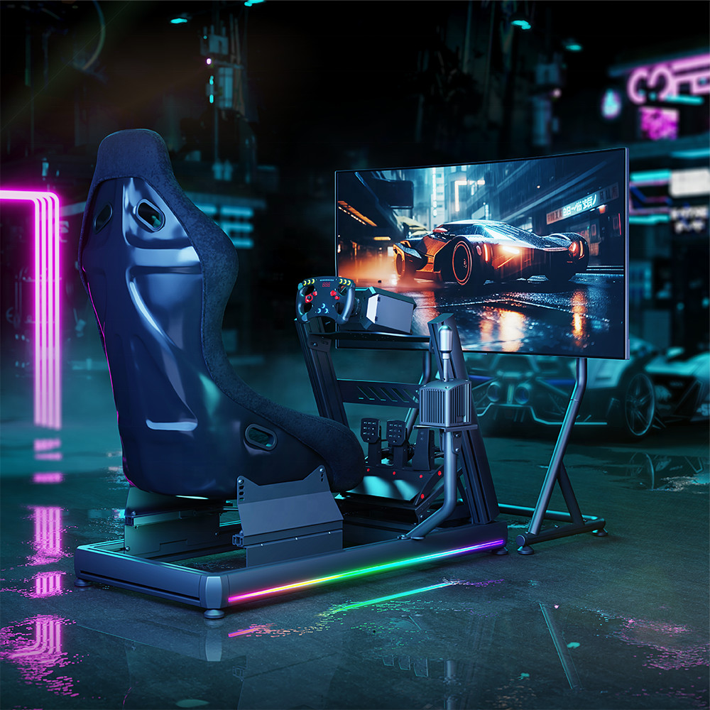 LRS08-BS01 Aluminum Gaming Racing Sim Simulator Driving Cockpit Rig For ...
