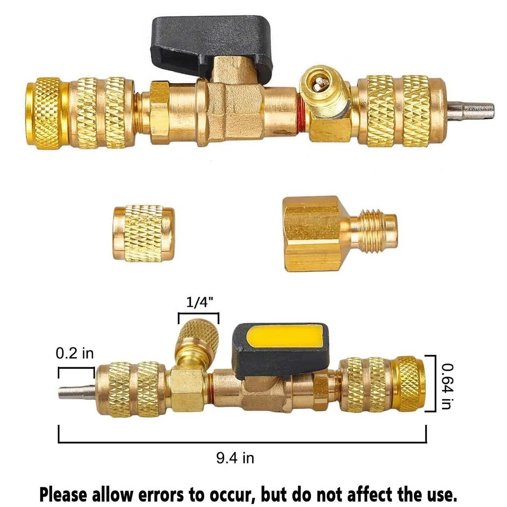 R410A R22 Valve Core Remover & Installer with Dual Size SAE 1/4 & 5/16 ...