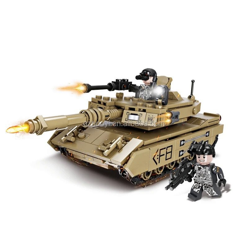 LTSK Child Toys Plastic Block Kit Army Toy M1A2 Main Battle Tank ...