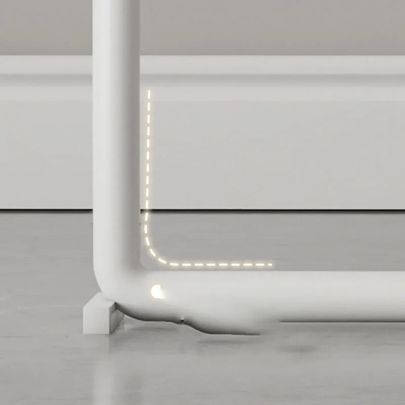 18O White Bedside Table Oval Minimalist Aesthetic Reading Living Room