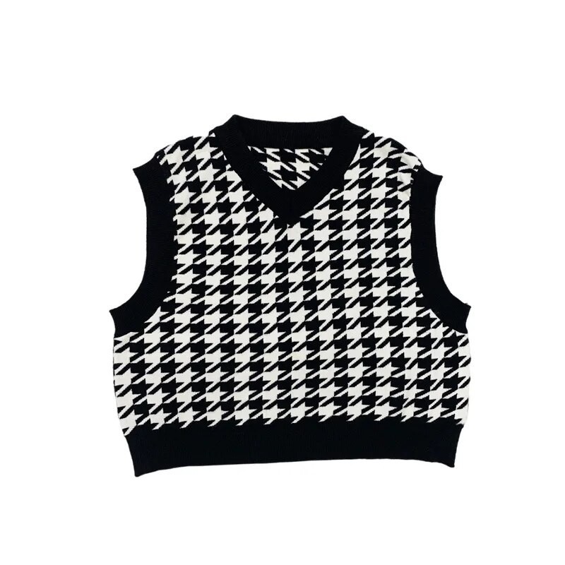 53M Boys and Girls Houndstooth Vest Sweater 2021 Fall New Trendy ...