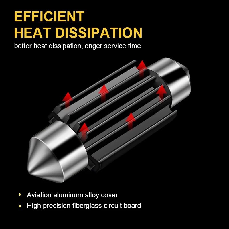 491 2x C5W 36mm LED CANBUS Bulb Festoon Car License Plate Light For