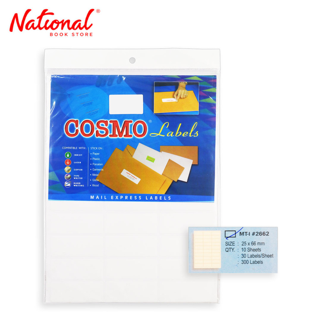 Cosmo Label Sticker MT Mail Tab White - Stationery - Filing Accessories ...