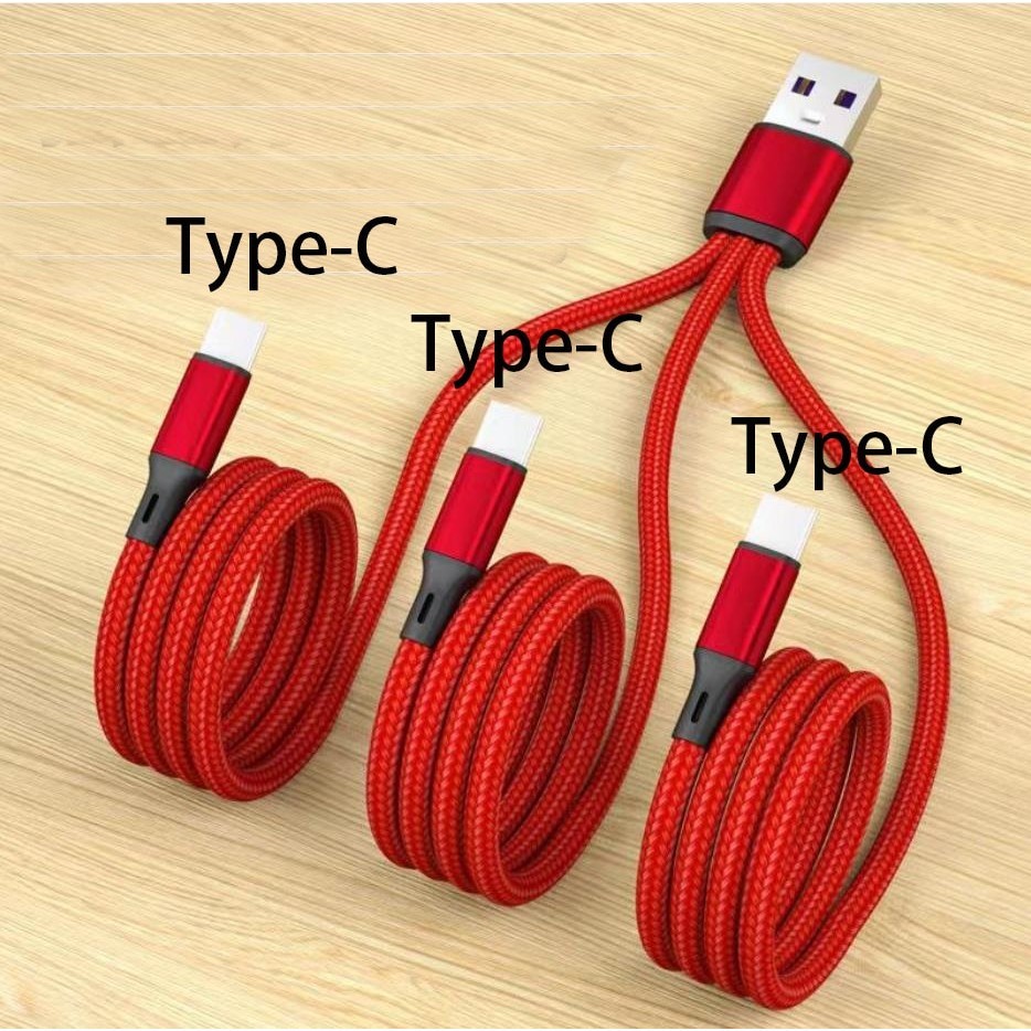 3 in 1 USB Charge Cable 3 Type-C 3 Micro USB Spliter Cord Fast Charging ...