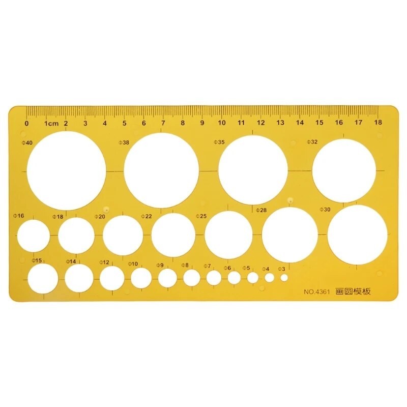K Resin Circles Geometric Template Ruler Stencil Drawing Measuring Tool ...