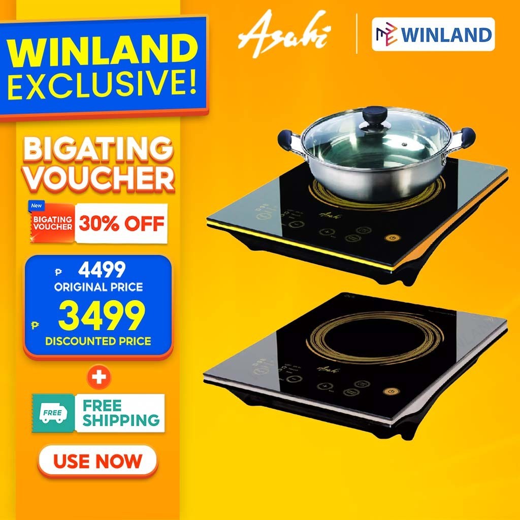 Asahi by Winland Electric Induction Stove Induction Cooker with Pot IS