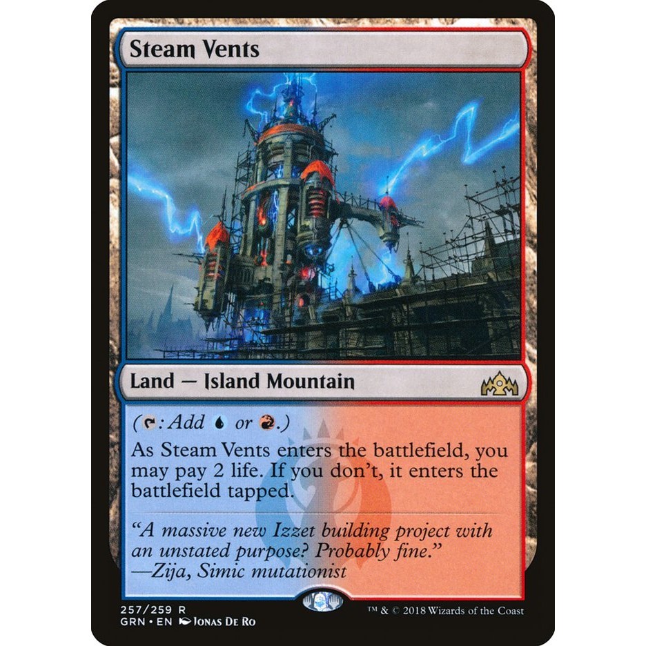 MTG Proxy Card - Steam Vents | Guilds Of Ravnica (GRN) | Shopee Philippines