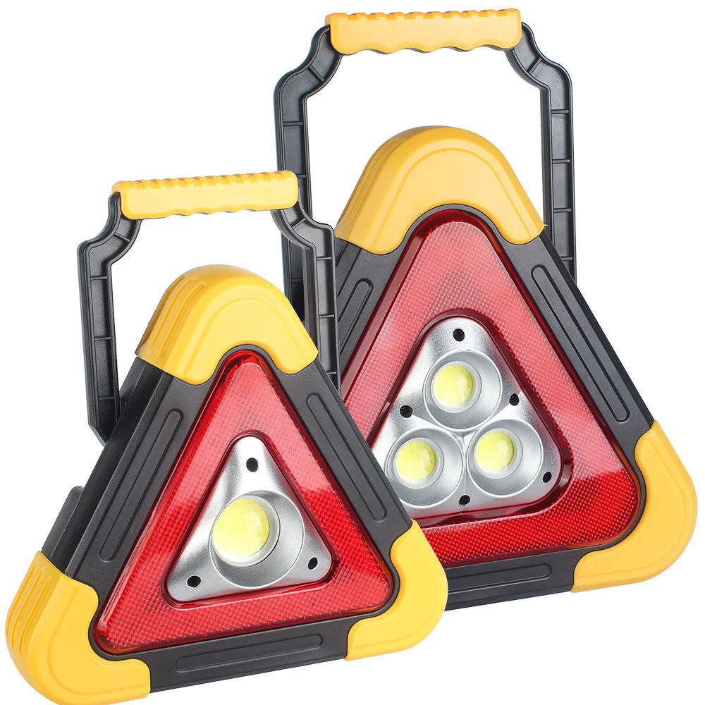 Car Solar Portable Triangle Warning Light LED Battery Powered Emergency ...