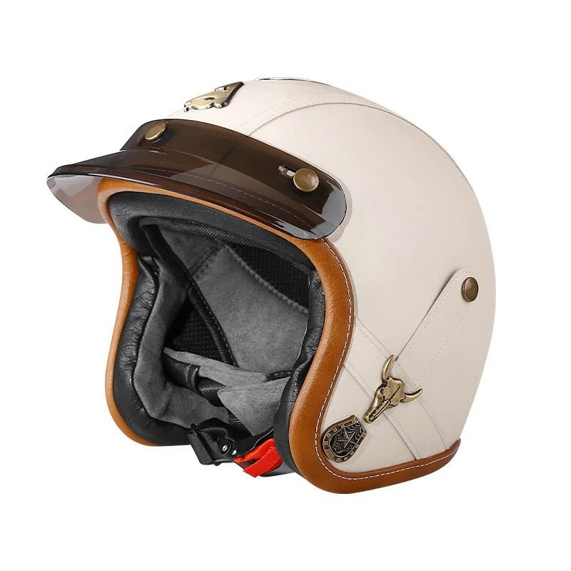 HIGE cortex Vintage Ladies Classic motorcycle half helmet Accessories ...