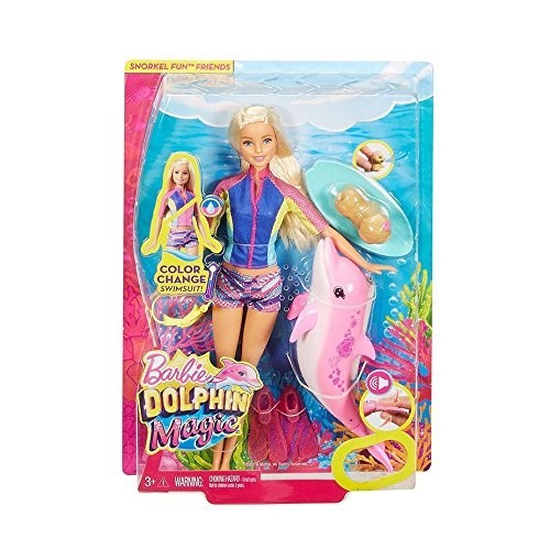 Barbie Doll Dolphin Magic Snorkel Fun Friends Playset Doll Dolphin ...