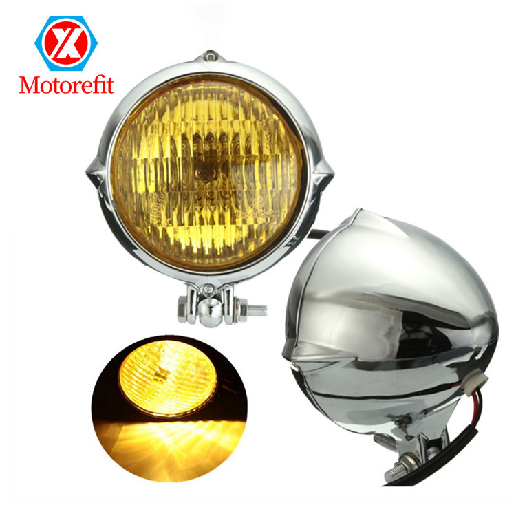 Retro Headlights head light all-aluminum lights Motorcycle Modified ...