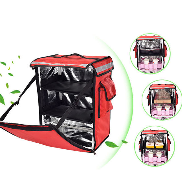 Multilayer Heated Delivery Bag Backpack With Plus Cup Holder Food ...