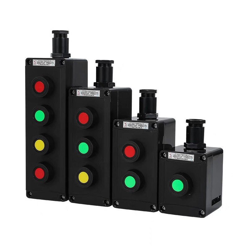 Led Indicator four Button Single Way Electrical Switch Box Explosion ...