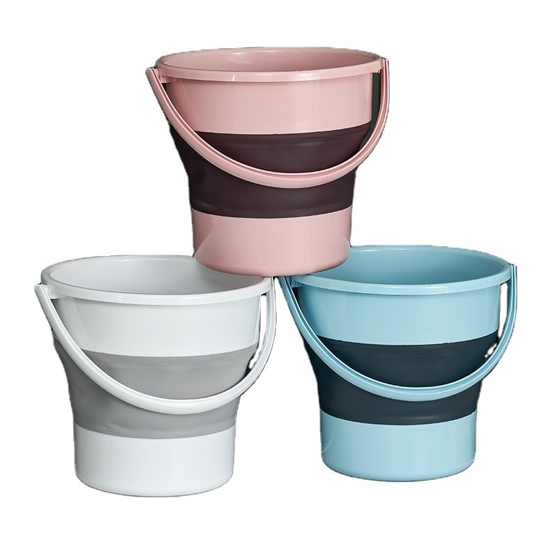 10L Space Saving Collapsible Bucket Round Multi-Purpose Water Pail ...