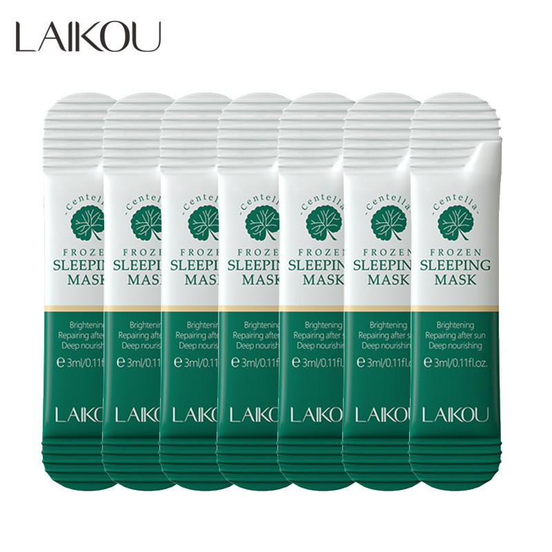 7pcs LAIKOU Centella Jelly Sleeping Face Mask Reduce wrinkle Night ...