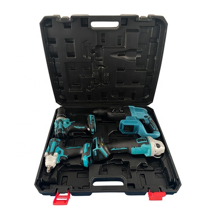 TRANRICH Power Tool 4PCS Set Electric Drill, Hammer, Angle Grinder