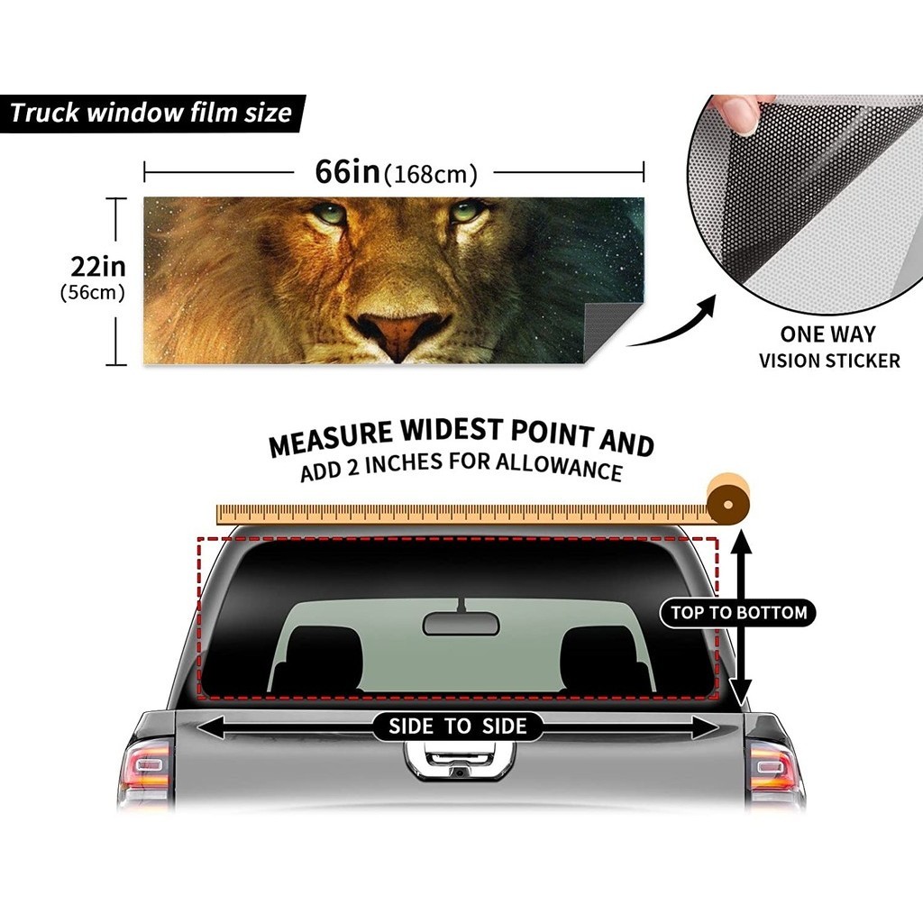 Serious Lion Animal Car Accessories Rear Windshield Sticker Truck ...