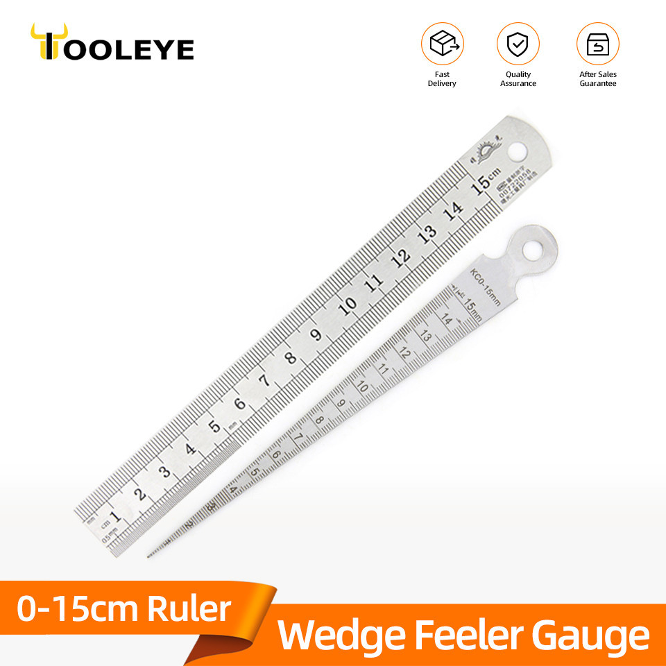 ☂1-15mm Wedge Feeler Gauges For Measurement Clearance Ruler Gap Ruler ...