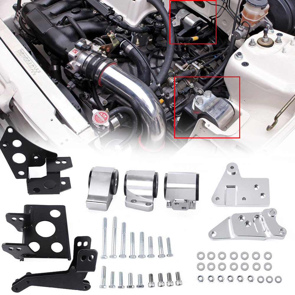 New Engine Motor Mounts Bracket K Swap Ek For 96 00 Honda Civic K20 K24 K Series 70a Ek Chassis 3510