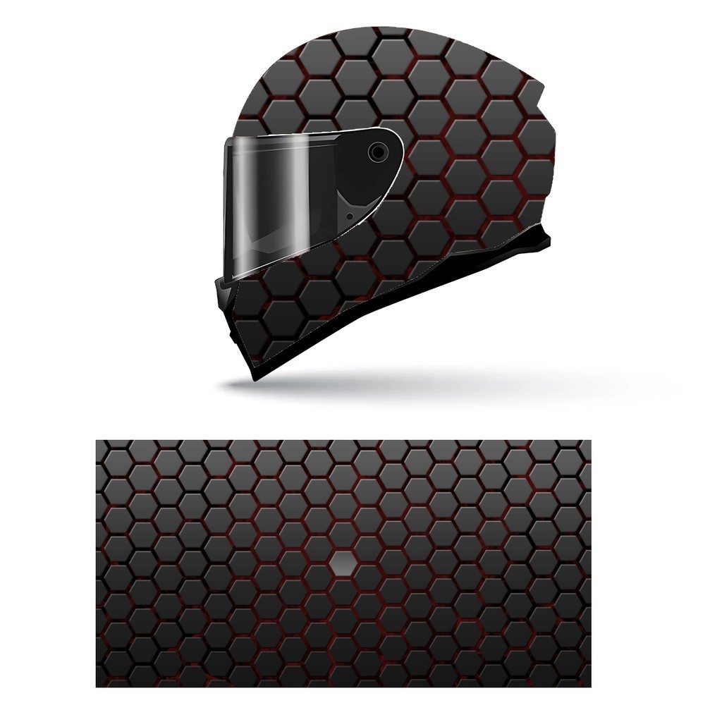 】honeycomb wallpaper Helmet Stickers Self Adhesive Racing Motorcycle ...