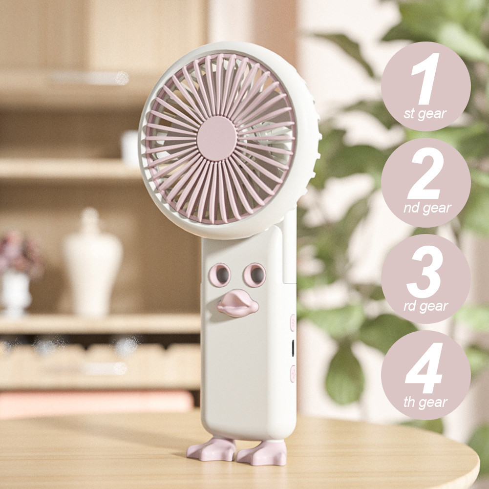 USB Charging Small Personal Fan Cute Duck Portable Handheld Mist Fan ...