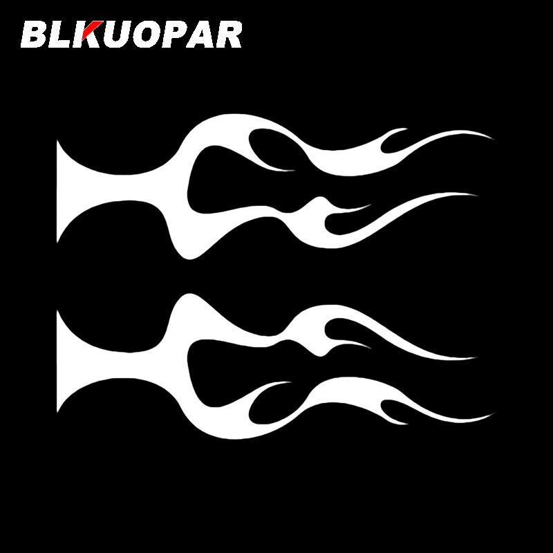 BLKUOPAR Flame Racing Hood Stripe Car Sticker Waterproof Funny Scratch ...