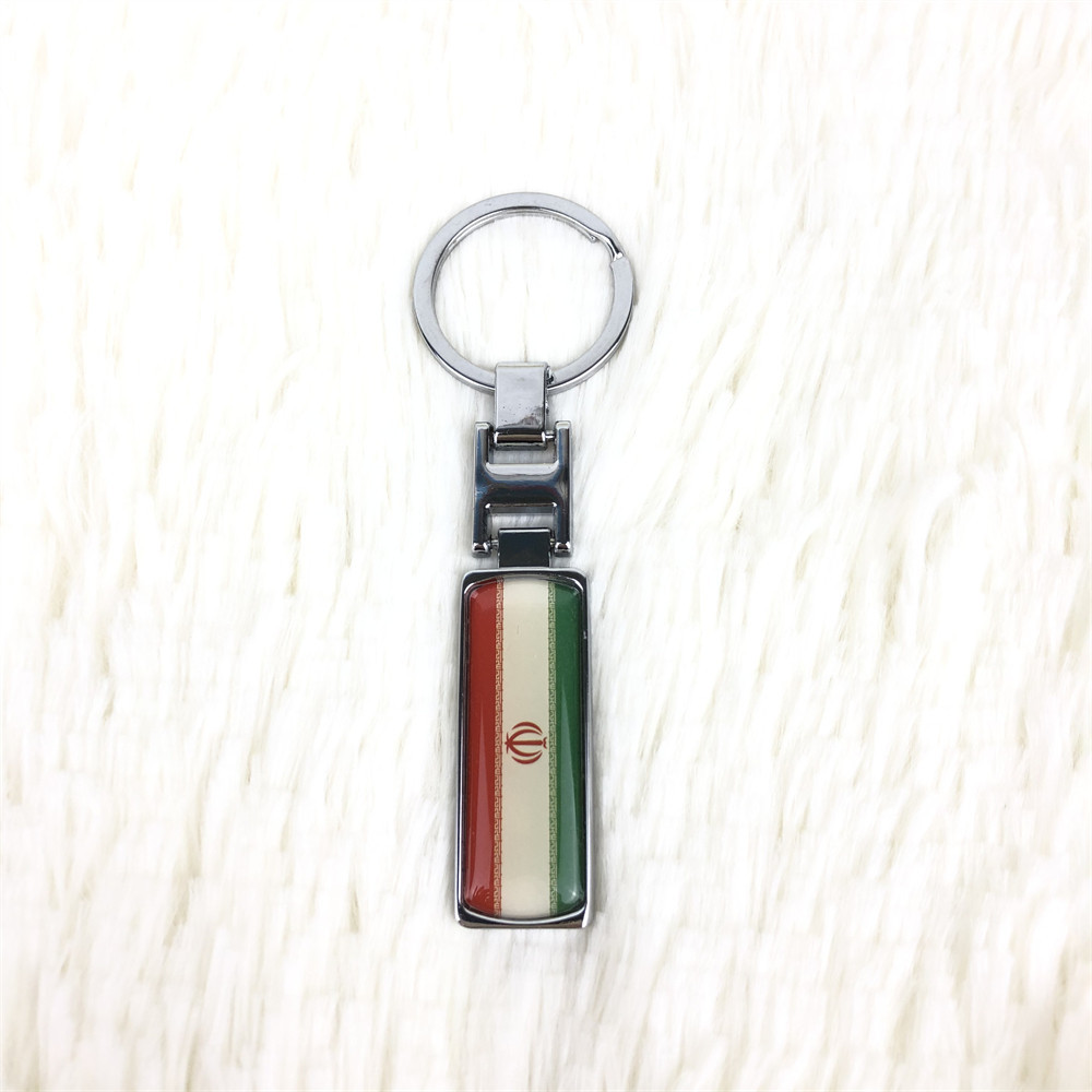 Car Keyring Metal Keychains Iran Flag Pattern Key Tags For Khodro Saipa ...