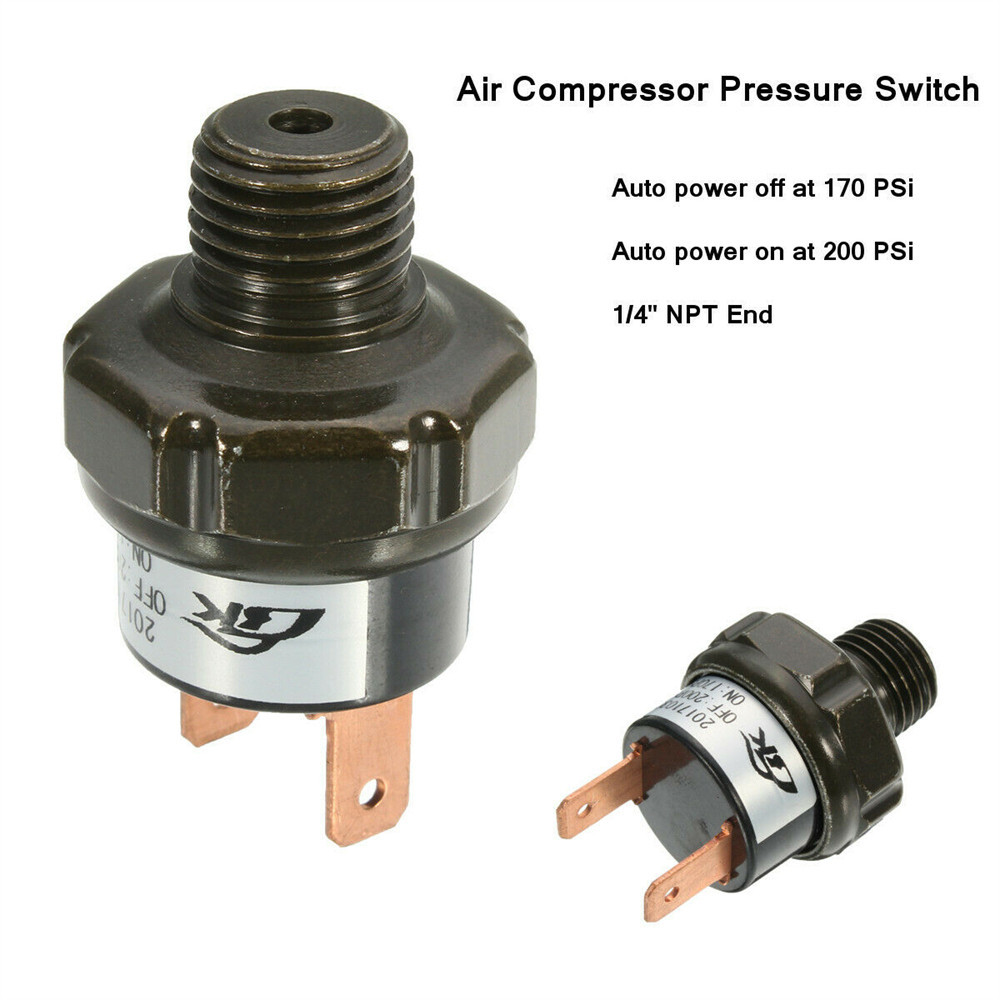 ⚔1PC Air Compressor Tank Pressure Switch 170 Psi On - 200 Psi Off Air ...