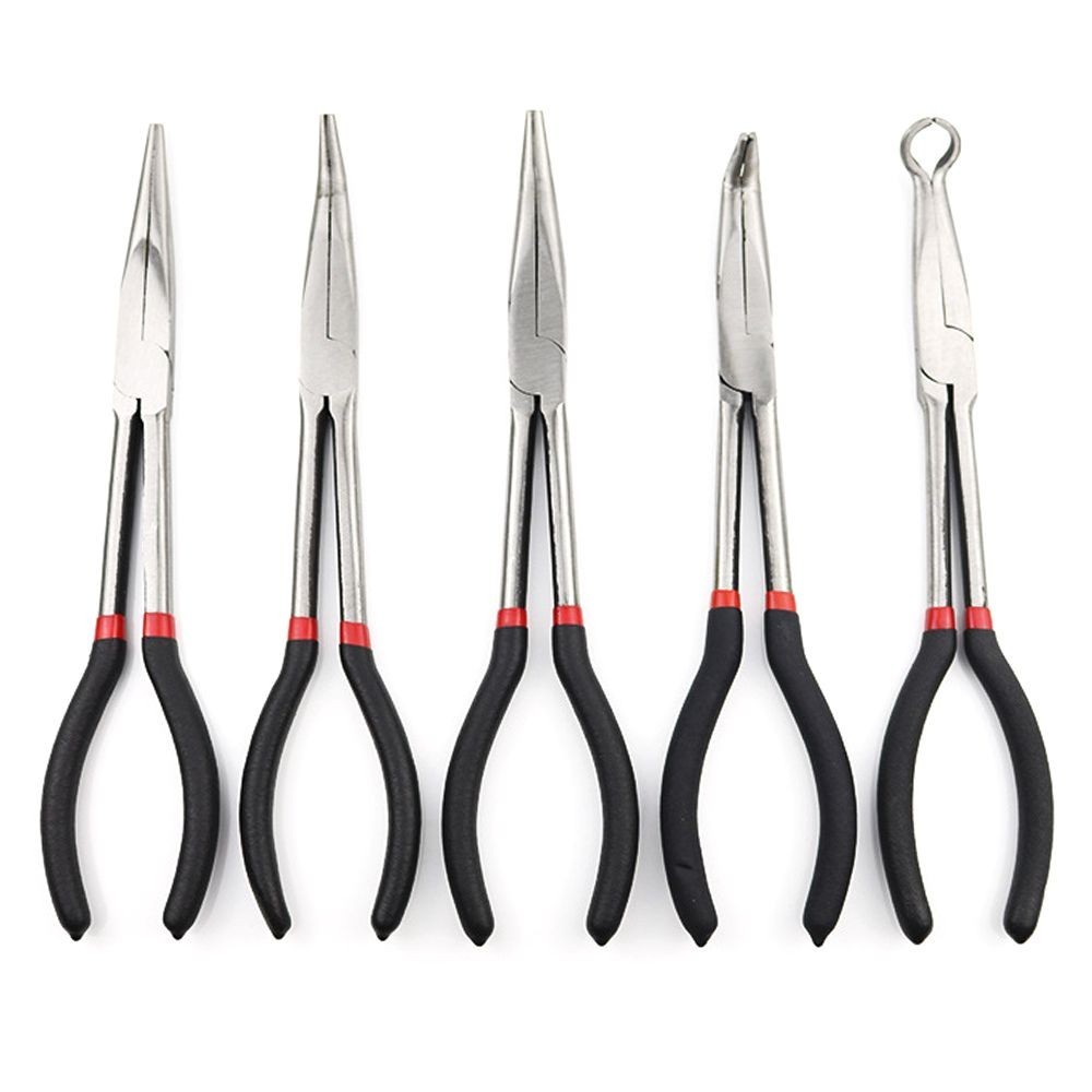 Extra Long Reach Nose Duckbill Pliers 90 /45/25 Degree Straight Needle ...