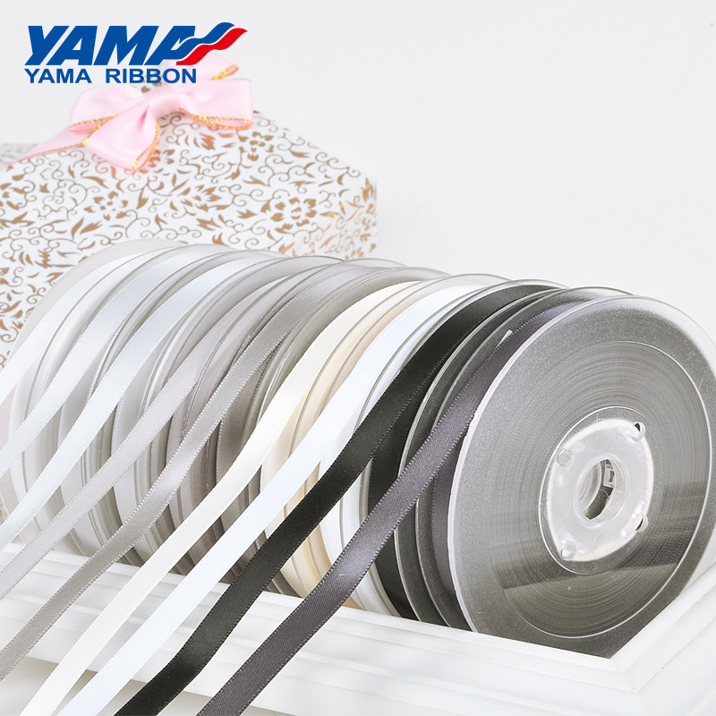 YAMA Double Face Satin Ribbon 1/8 inch 3mm 500yards/Roll Black Red ...