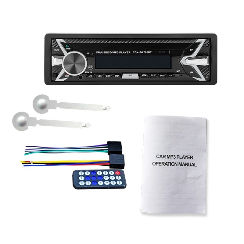 ☄1Din Autoradio ISO Car Radio Aux Input Receiver Bluetooth Stereo MP3 Multimedia Player 2USB Blu