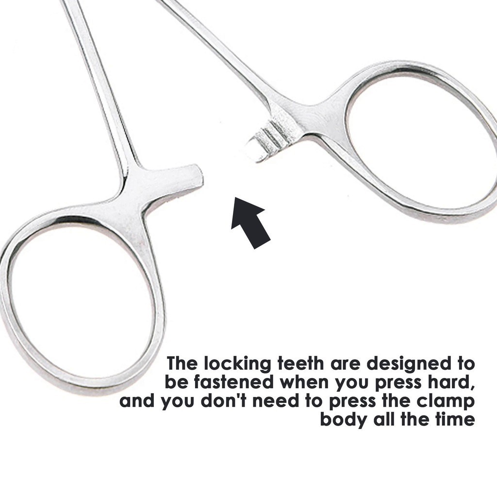 Stainless Steel Curved Tip and Straight Tip Forceps Locking Clamps ...