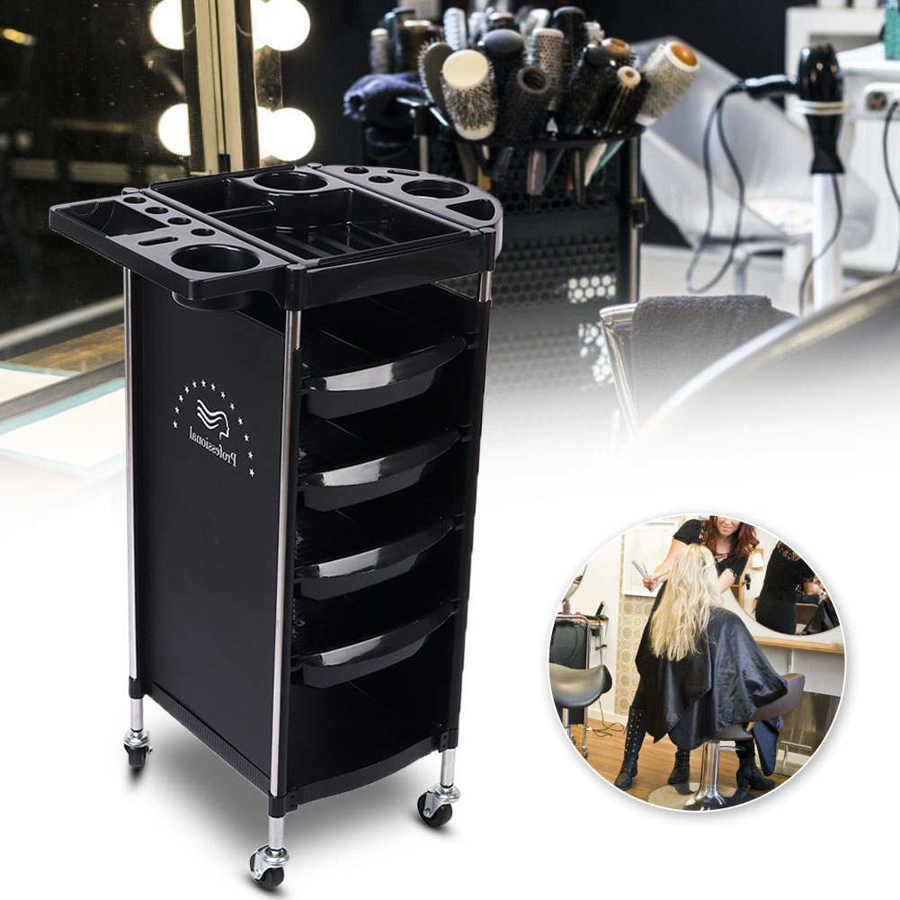 ☃Serving Rolling Cart Salon Trolly Wheels Makeup Hairstylist Salon ...