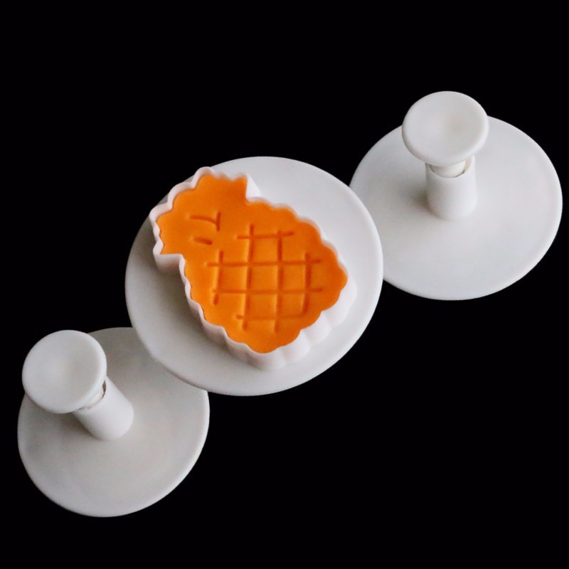 ☜3Pcs/Set Pineapple Cake Decorating Tools Cupcake Kitchen Fondant ...