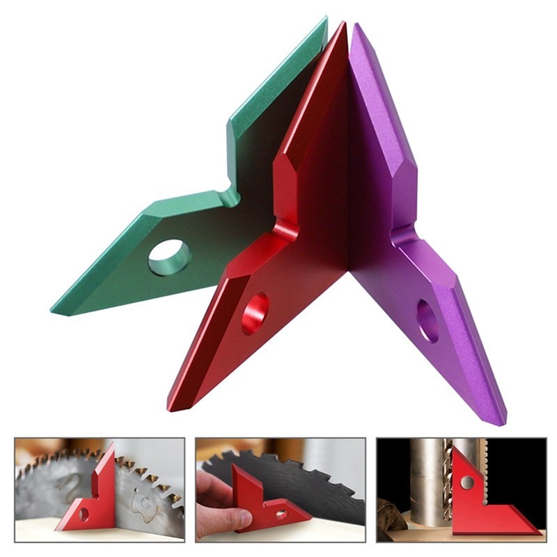 ┲Aluminum Alloy Woodworking High-Precision Knife Edge Angle Ruler 45/90 ...