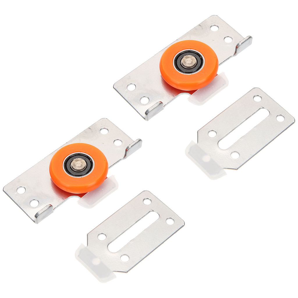 2 Sets Door Pulley Sliding Wheels Patio Roller Pulleys Barn Slide Rail ...